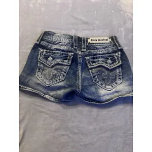 Rock Revival Kai Sequin & Rhinestone Bling Jean Shorts - Size 25 thumbnail 15