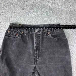Levi's 550 Relaxed Fit Tapered Leg Jeans Black Denim Women 10 Made‎ in USA thumbnail 3