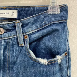 Abercrombie High Rise Mom Jeans‎ Raw Hem Ankle Denim Y2K 25 0S thumbnail 4