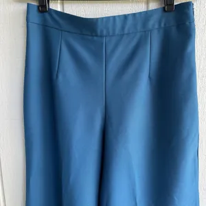 Camilyn Beth Stretch Twill Crepe Wide Leg Pants in Teal Blue Size M‎ thumbnail 2