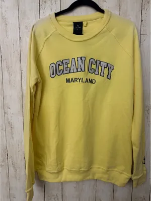 Valani Women’s L Ocean City Maryland Coastal Crewneck Sweatshirt FLAW thumbnail 2