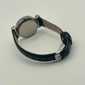 Women’s Silver Classic Quartz Watch Black Leather Working thumbnail 5