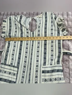 Monteau Los Angelas White and Navy Jumpsuit. Size L thumbnail 5
