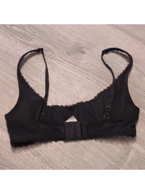 Victoria's secret black no wire corset bra size small thumbnail 4