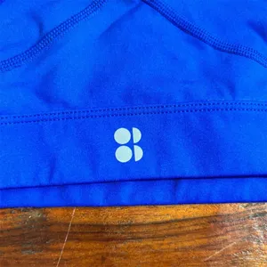 Sweaty Betty Power Sports Bra Womens Size L Blue Medium Impact Racerback thumbnail 2