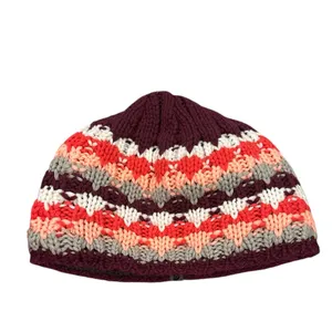 The North Face Multicolored White Pink Reversible Knit Fleece Hat thumbnail 2