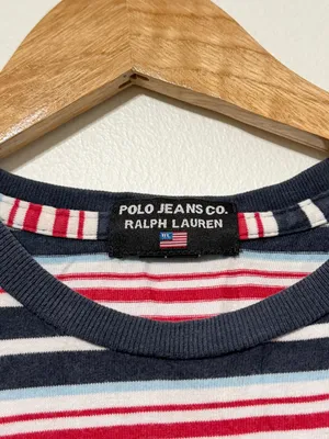 Ralph Lauren Striped Tee Size Medium Women’s Vintage Y2K Cotton Rugby USA Shirt thumbnail 3