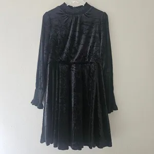 Baltic Born Tina Velvet Short Dress Black XL New‎ with Tag Long Sleeve thumbnail 11