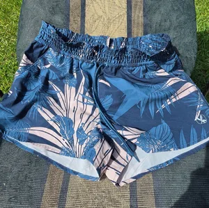 Carve Designs Palm Printl Shorts Blue Medium thumbnail 1