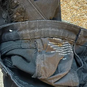 American Eagle Outfitters Black Distressed Jeggings thumbnail 7