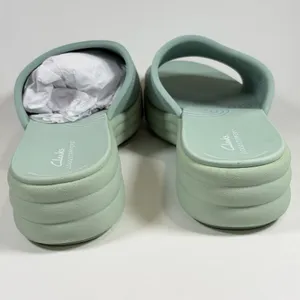 Clarks Size-9W Cloudsteppers Washable Slide Drift Twist Sandals‎ Mint thumbnail 5