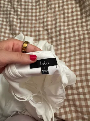One-Shoulder White Lulus Dress thumbnail 4