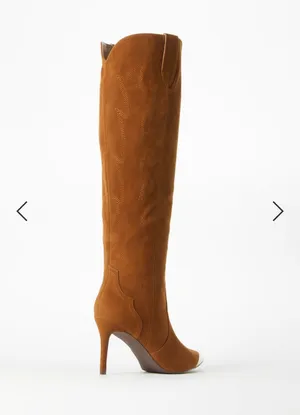 Suede Heeled Cowgirl Boots thumbnail 3