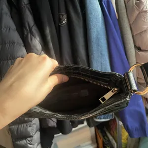 ASOS Black Alligator Textured Shoulder Bag thumbnail 3
