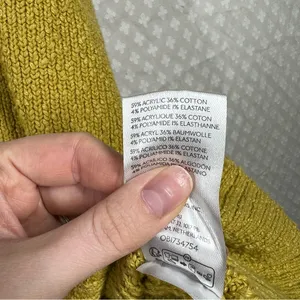 Free People Beach Green Yellow Knit Penny V Neck Sweater‎ Vest thumbnail 4