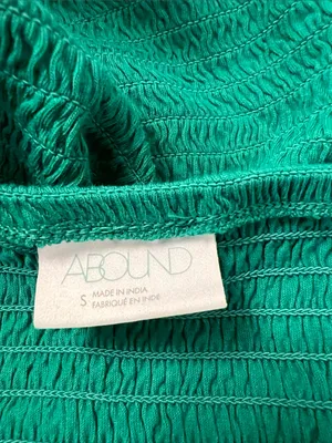 Abound Green Smocked Off-Shoulder Top thumbnail 3
