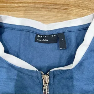 ASOS Blue and White Short Sleeve Shirt Womens Small thumbnail 3