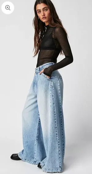 Free People We The Free Equinox Denim Trousers thumbnail 3