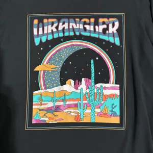 Wrangler‎ Retro Womens Sz S Long Sleeve Graphic T Shirt Desert Cactus Moon Scene thumbnail 2