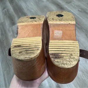 Anthropologie Suede Clog Shoes 36 Tan Brown Fall Autumn thumbnail 7