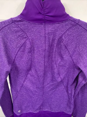 Lululemon Runderful Jacket 1/2 Zip Purple Women’s Pocket Thumbholes 8 outerwear thumbnail 4