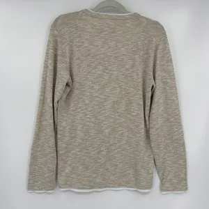 Abercrombie & Fitch Layered Hem Tee Sz S Tan Y2K Minimalist Neutral Clean Girl thumbnail 7