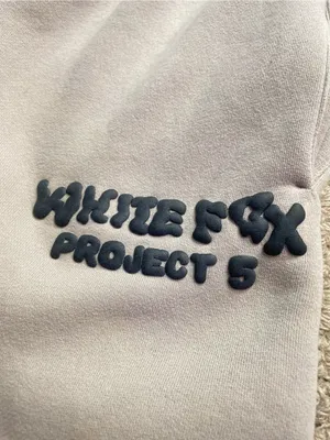 White Fox Project 5 Light Gray sweatpants with Logo size medium thumbnail 2