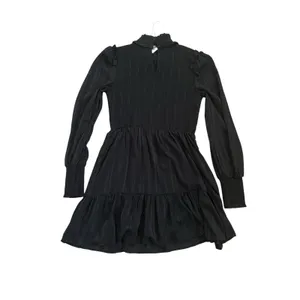 Lulus Heartful Romance Black Striped Smocked Long Sleeve Mini Dress thumbnail 4
