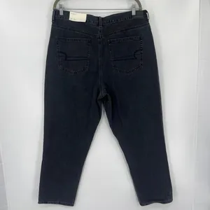 American Eagle Mom Jeans 16S Y2K Grunge Street Black Baggy Highrise Tapered NWT thumbnail 6