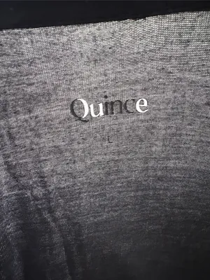 Quince Bamboo Jersey Sleep Shirt True Black Nightgown Large thumbnail 3