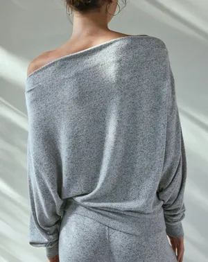 Urban Outfitters Clarity Cozy Off-The-Shoulder Top thumbnail 2