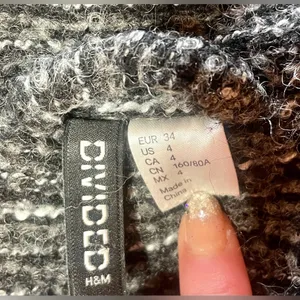 DIVIDED by H&M Black & White Button Up Jacket Coat w/Two Front Pockets Sz US 4 thumbnail 3
