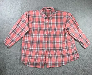 Plaid‎ Button Up Shirt Women 3XL Pink Plaid L/S Casual Western Pastel Layering thumbnail 1