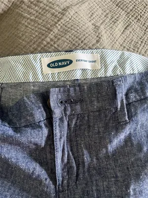 Old Navy Blue Linen-Blend Women’s Bermuda Shorts thumbnail 2