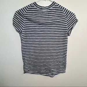 Free People We The Free Women's Size XS Night Sky‎ Top Blue Striped Short Sleeve thumbnail 10