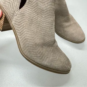 Lucky Brand Taupe Leather D’orsay Ankle Boots Booties Western Style 7.5 Parnesa thumbnail 4
