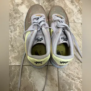 Nike Air Force 1 Low Crater Sneakers ‘Pure Platinum/Barely Volt’, women’s 9 thumbnail 2