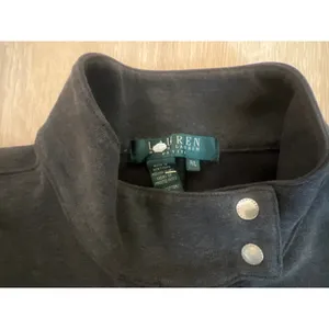 Vintage Lauren Ralph Lauren Women’s Petite Shacket Bomber Snap Dark Gray Size LG thumbnail 3