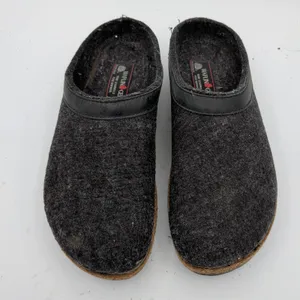 Haflinger Grizzly Wool Clogs Charcoal Gray Felt Slip On Shoes EU 39 Womens 8-8.5 thumbnail 4