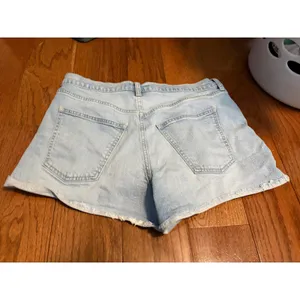 Universal Thread Denim 90s Cutoff Shorts‎ Light Wash High Rise Raw Hem Size 12/R thumbnail 7