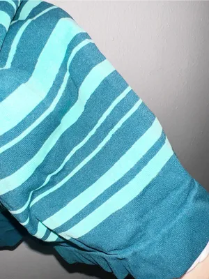 Athleta Neon Stripe Teal Racerback Active Fitted Tank Top thumbnail 9