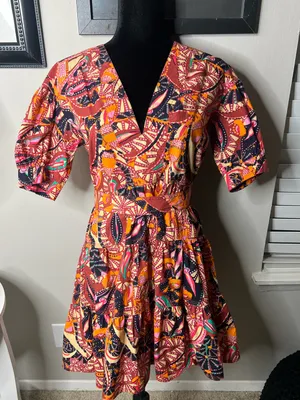ALC Frank Russet multicolor carey mini dress MSRP $425 size 4 thumbnail 4