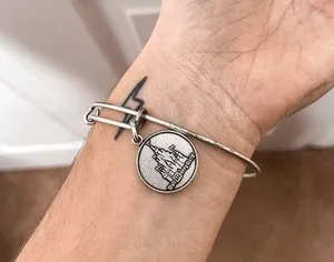 Alex and Ani Walt Disney world silver bangle thumbnail 1