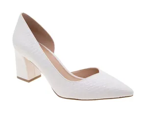 BCBGeneration Sheila Snake Skin Pointy Pump White‎ Sz 6 thumbnail 1