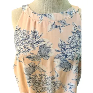 Le Lis Soft Pink with Blue and White Floral Pattern Summer Dress thumbnail 3