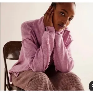 Free People We The Free Timmy‎ Turtleneck Sweater Purple XS Oversized Pullover thumbnail 4