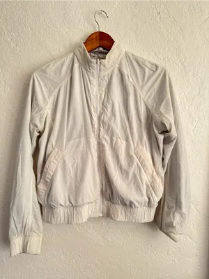 Lululemon Jacket Womens 4 White Gray Nylon Reversible thumbnail 5