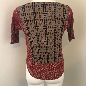 Lucky Brand red black top thumbnail 6
