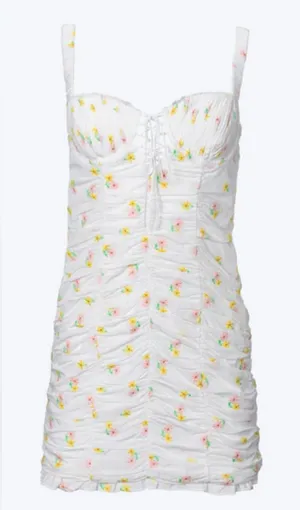 For Love and Lemons Celia Mini Dress White Floral Size Medium thumbnail 1