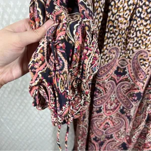 Anthropologie Maeve Brown‎ Pink Leopard Paisley Print Milo Dress thumbnail 5
